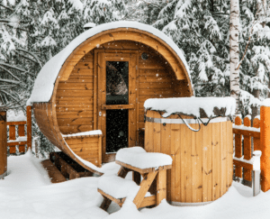 Winter dry sauna