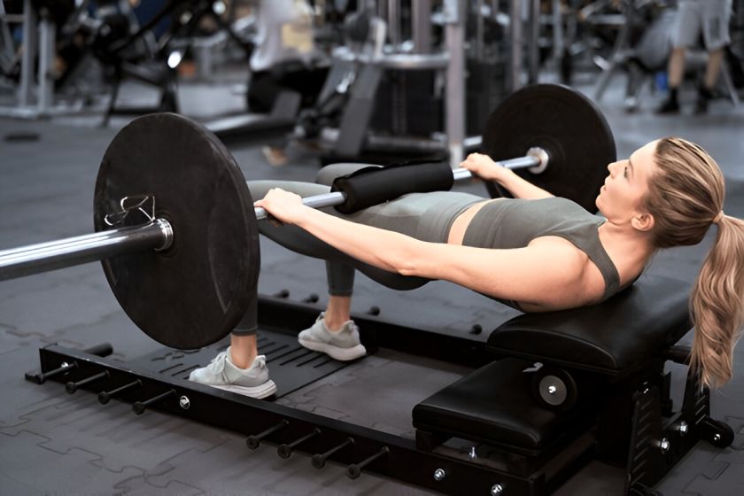 a woman doing hip thrusts