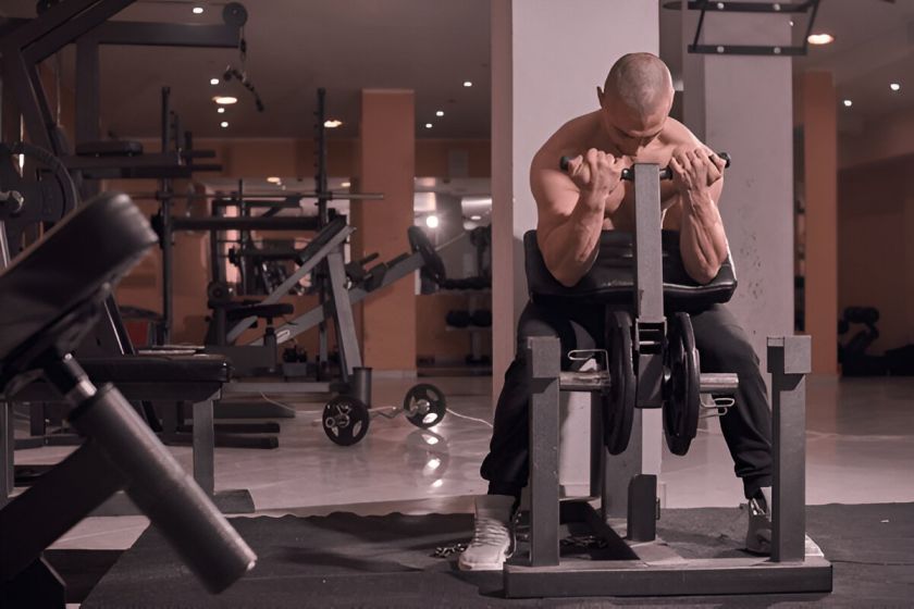 Seated Biceps Curl Machine