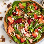 Strawberry Almond Spinach Salad
